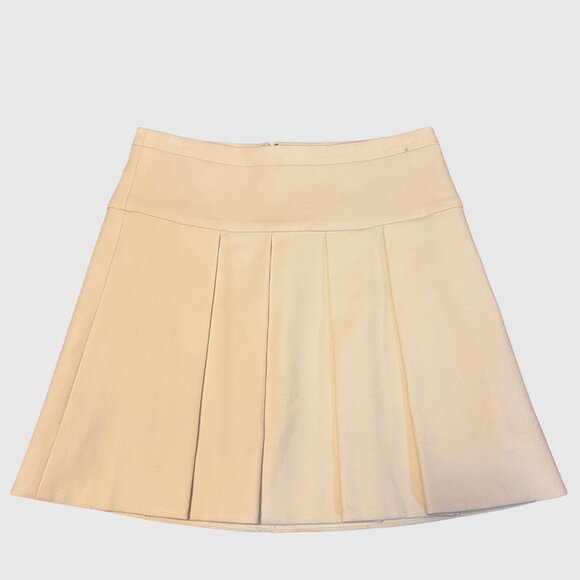 J. Crew Crepe Box-Pleated Mini Skirt - Warm Ivory - US 2 - NWT (As Is) - Picture 2 of 5